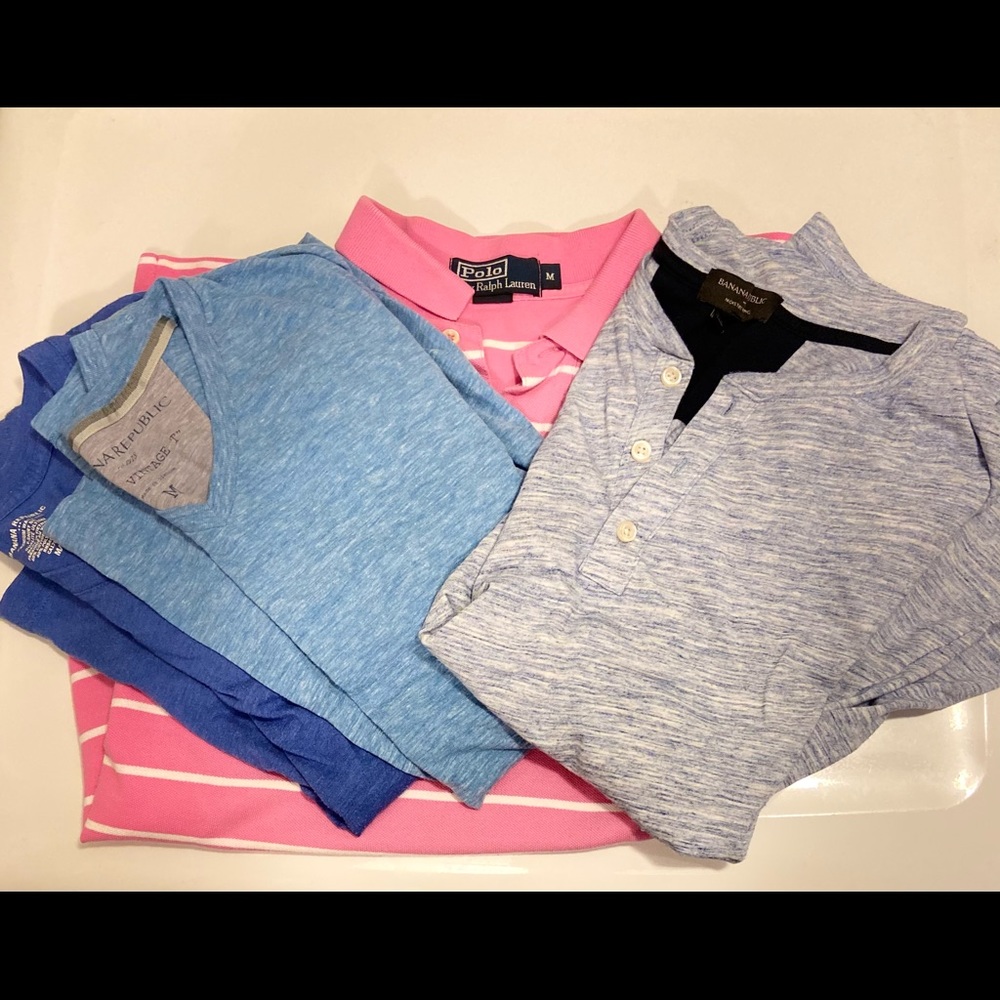 Men’s Lot. Medium. Polo. Banana Republic.